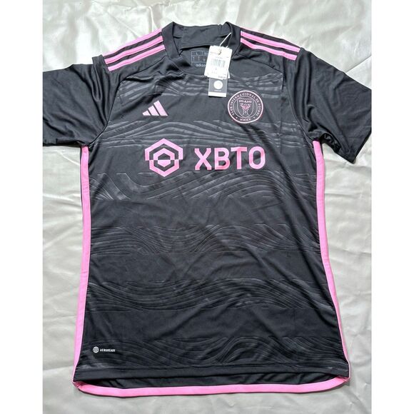 Adidas Inter Miami MLS 2023 Away Soccer Football Jersey Black HI1888 Men's large - Picture 6 of 10